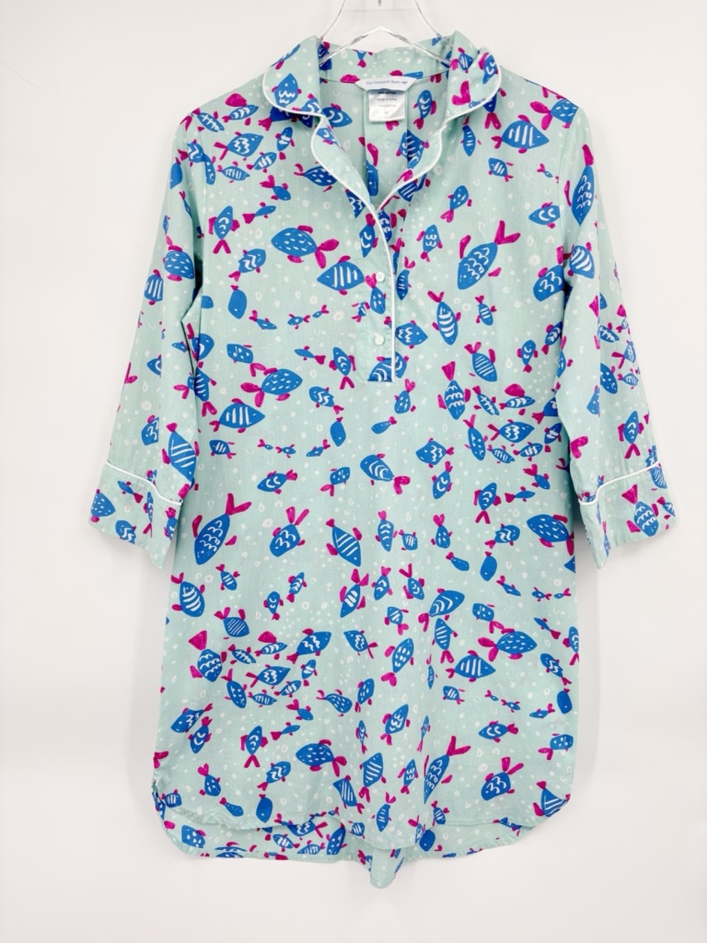 The Company Store Fish Print Pajama Tunic